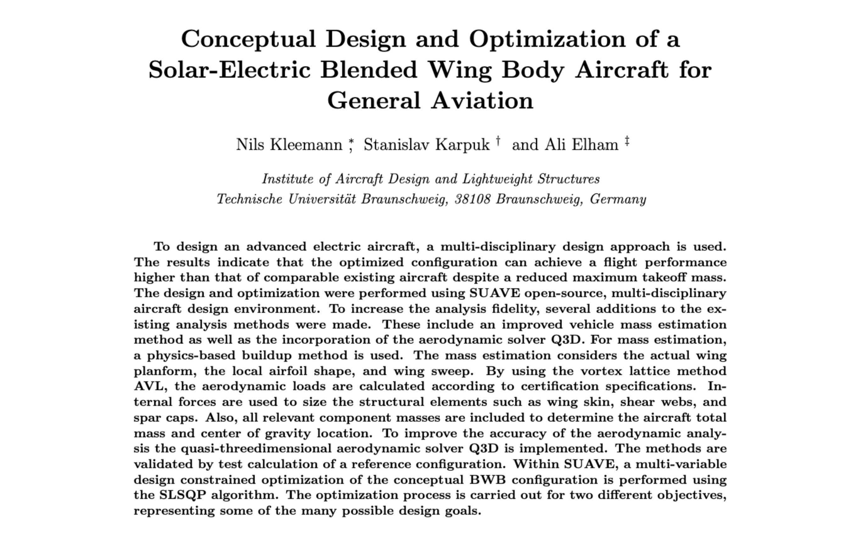 AIAA SciTech Conference Paper